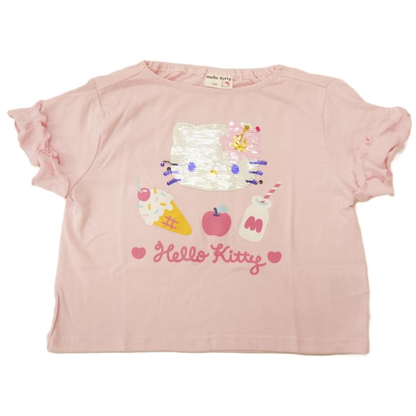 オーパス ハローキティ スパンコール半袖Tシャツ51163902(100cm-130cm