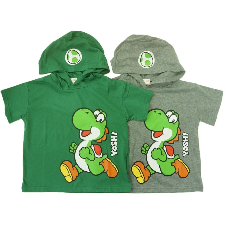 2026年夏物】BANDAI スーパーマリオ半袖パーカーTシャツヨッシー