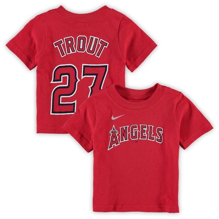 最新作 通販 送料無料 T-shirt Angels Angeles Los セット ギフト 出産祝い 2歳 1歳 トラウト マイク Tシャツ エンゼルス メジャーリーグ WSC LOUNGE SPORTS Ｔシャツ、カットソー