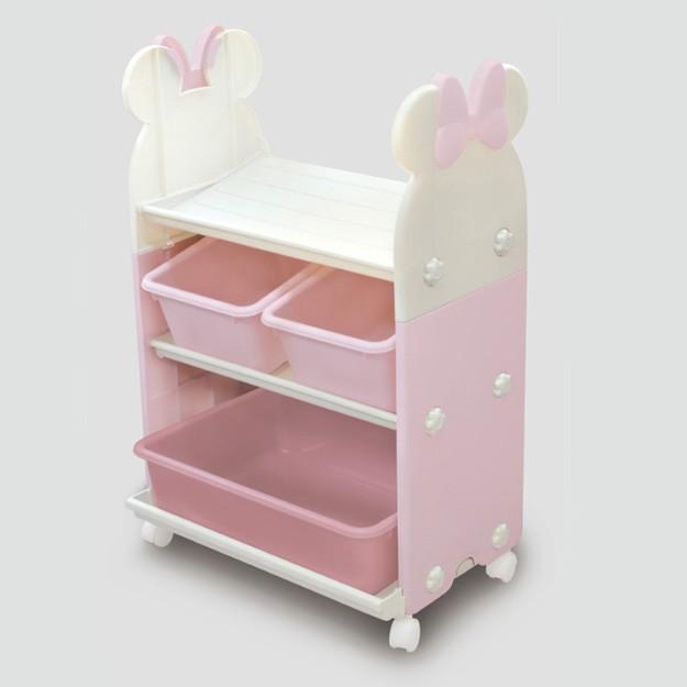 錦化成 ミニーマウス トイ ステーション P Be 組み立て式 キャスター付き おもちゃ箱 本棚に 日本製 ベビータウン 通販 Paypayモール