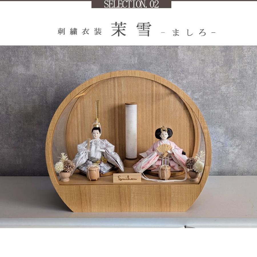 雛人形 ひな人形 ケース飾り 飾れる ドーム型 丸型 アクリルケース