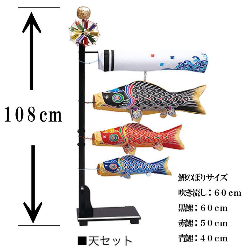 室内用こいのぼり プチ座敷鯉物語 60cmセット 天セット ワタナベ鯉のぼり 【吹き流し名入れサービス！】