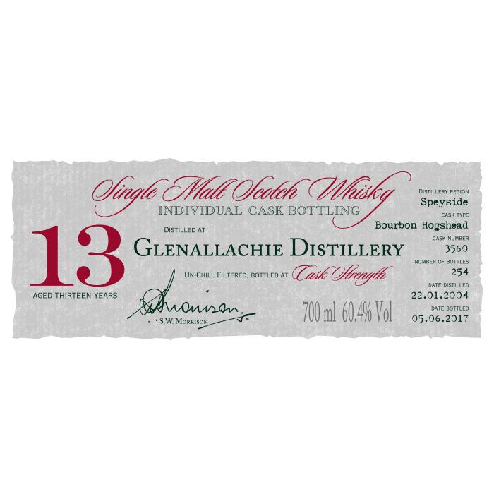 A.D. ラトレー グレンアラヒー 13年 2004-2017 60.4% / A.D. Rattray Glenallachie 13 yo Rattray