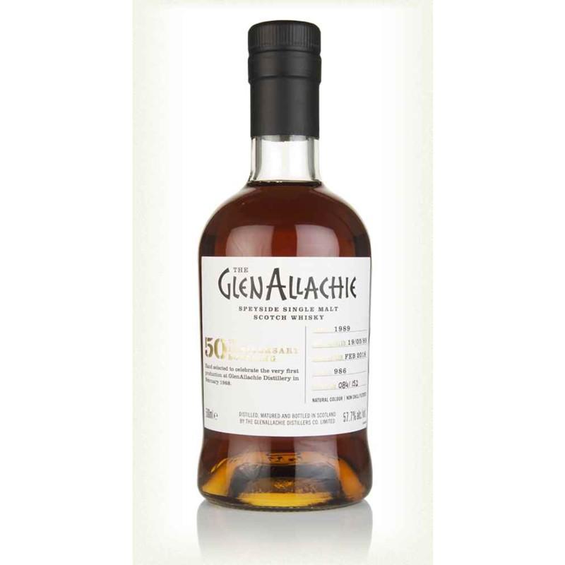 グレンアラヒー50周年記念 1989 28yo シェリ− / GlenAllachie 50th Anniv. Single Cask 1989 (57,7%, OB, C#986, Sherry Butt)