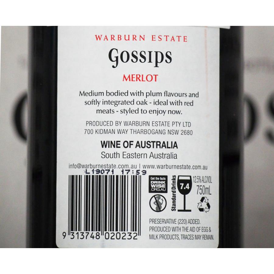 ゴシップス　メルロー2021（オーストラリア赤ワイン750ml)｜bacchus-navi｜02