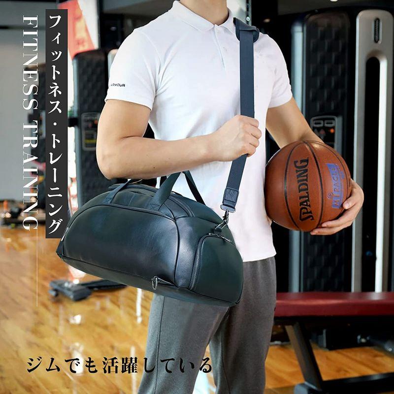 に初値下げ! 雅革 背負える 本革 ボストンバッグ メンズ 3way ボストンリュック レザー ショルダー付き 大容量 防水 シューズ収納 機内持込 旅行 通販 スポルディング スポーツバッグ 2wayショルダーバッグ シューズバッグ付き