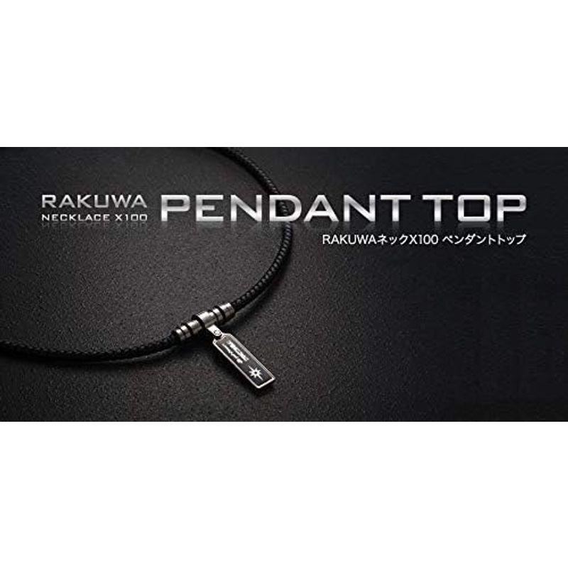 phiten(ファイテン) ネックレス RAKUWAネックX100 ペンダントトップ ブラック 42cm ブラック 42cm ファイテン ネックレス RAKUWAネックX100 ペンダントトップ サイズ 紐部 ステンレス