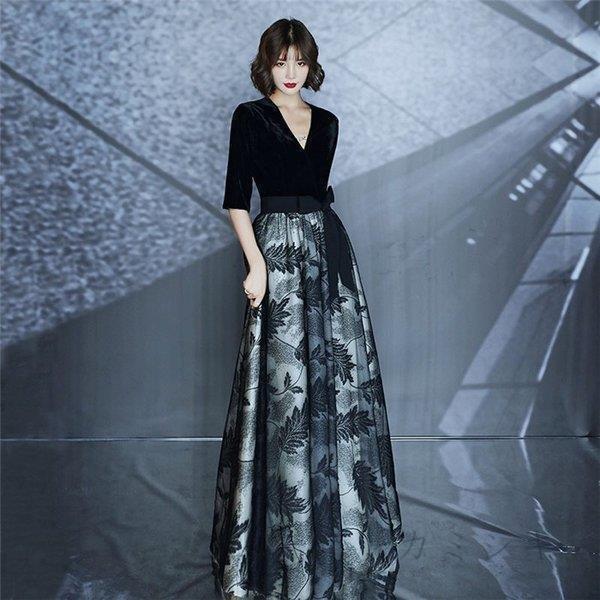 パーティードレス レディース 結婚式 ワンピース ドレス ベルベット 大きいサイズ 袖あり ロング丈 フォーマルドレス 高級感 秋冬 おしゃれ 30代 40代 50代 Ucsi02bndv ドレス ブライダル Phongvedieuhang Com