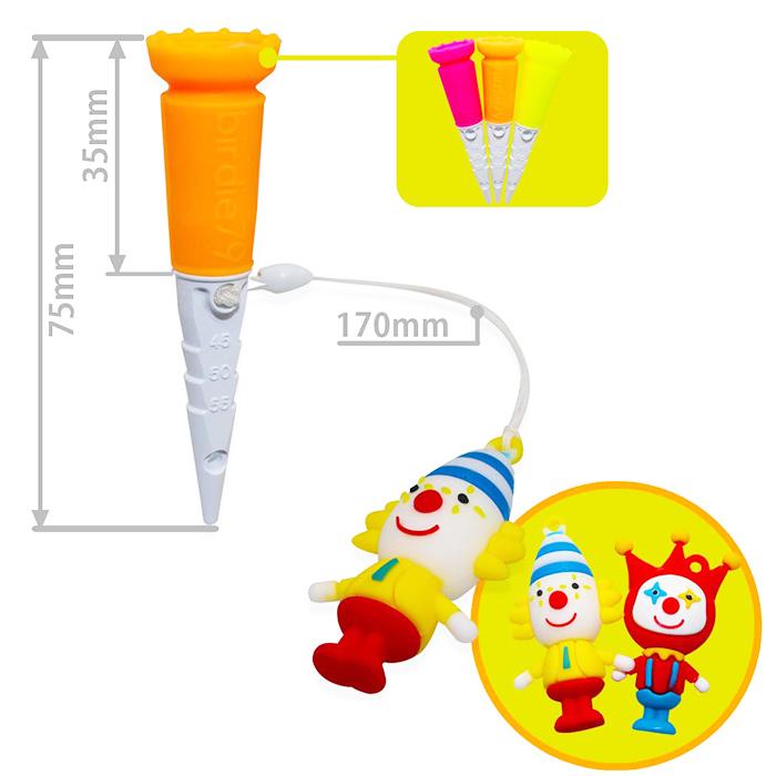 ゴルフティー 段付きティー ピエロ ティーキーパー付き 蛍光 なくしにくい シリコンティー マスコット かわいい おしゃれ ゴルフ ラウンド用品 目立つ 飛ぶ |  | 02