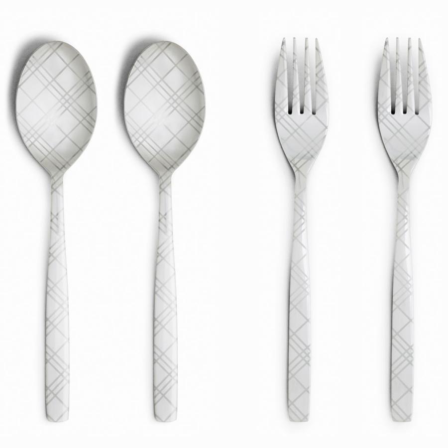 カトラリーセット DRESS 4本セット カトラリーセット ドレス ペアセット チェック | 