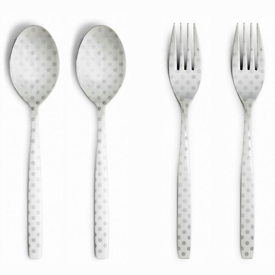 カトラリーセット DRESS 4本セット カトラリーセット ドレス ペアセット 水玉 | 