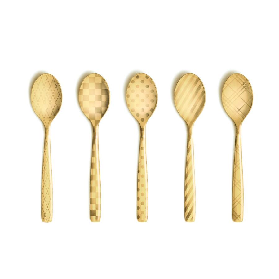 カトラリーセット DRESS GOLD ティースプーン ティーフォーク 金色 10本セット カトラリーセット ドレス ゴールド |  | 01