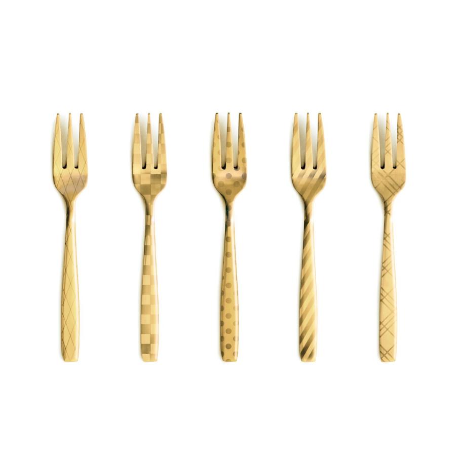 カトラリーセット DRESS GOLD ティースプーン ティーフォーク 金色 10本セット カトラリーセット ドレス ゴールド |  | 02