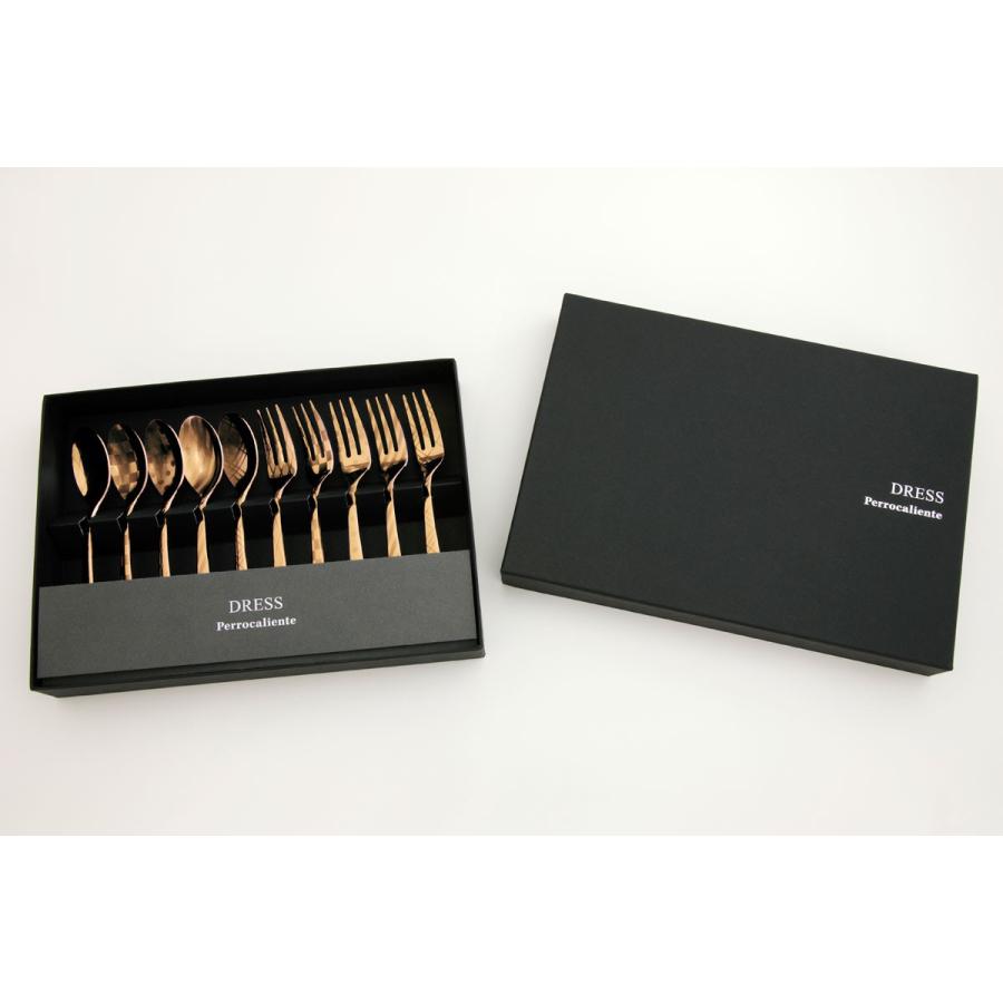 カトラリーセット DRESS GOLD ティースプーン ティーフォーク 金色 10本セット カトラリーセット ドレス ゴールド |  | 03