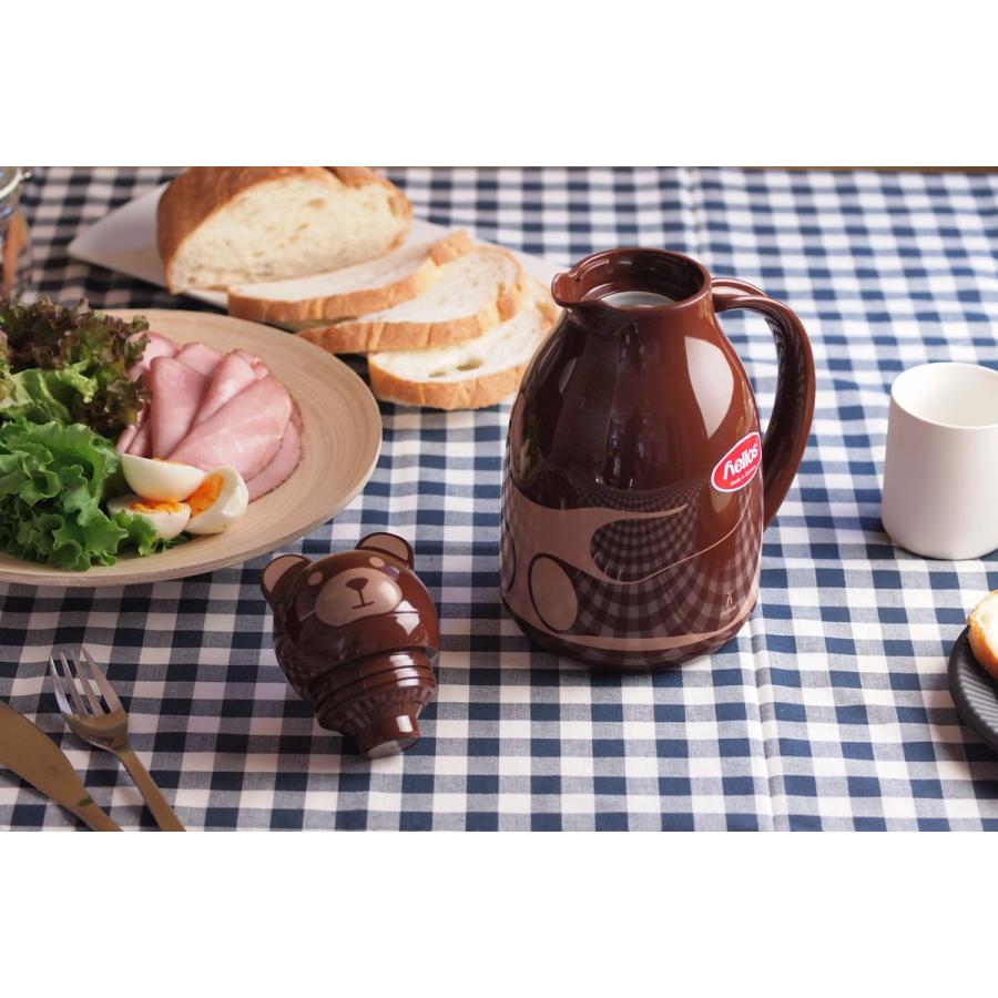 魔法瓶 helios サーモベア 1000ml ポット 卓上魔法瓶 ヘリオス Thermo Bear ブラウン |  | 03