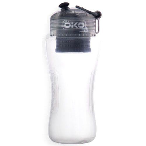 ろ過機能付きボトル OKO ドリンクボトル 550ml 水筒 オコ Filtration Water Bottle カーボン グレー｜back