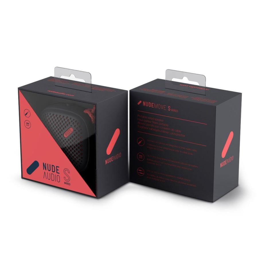 ポータブルスピーカー NudeAudio ムーヴ Sサイズ ワイヤード ヌードオーディオ Move S Wired チャコール/コーラル | NUDE | 05