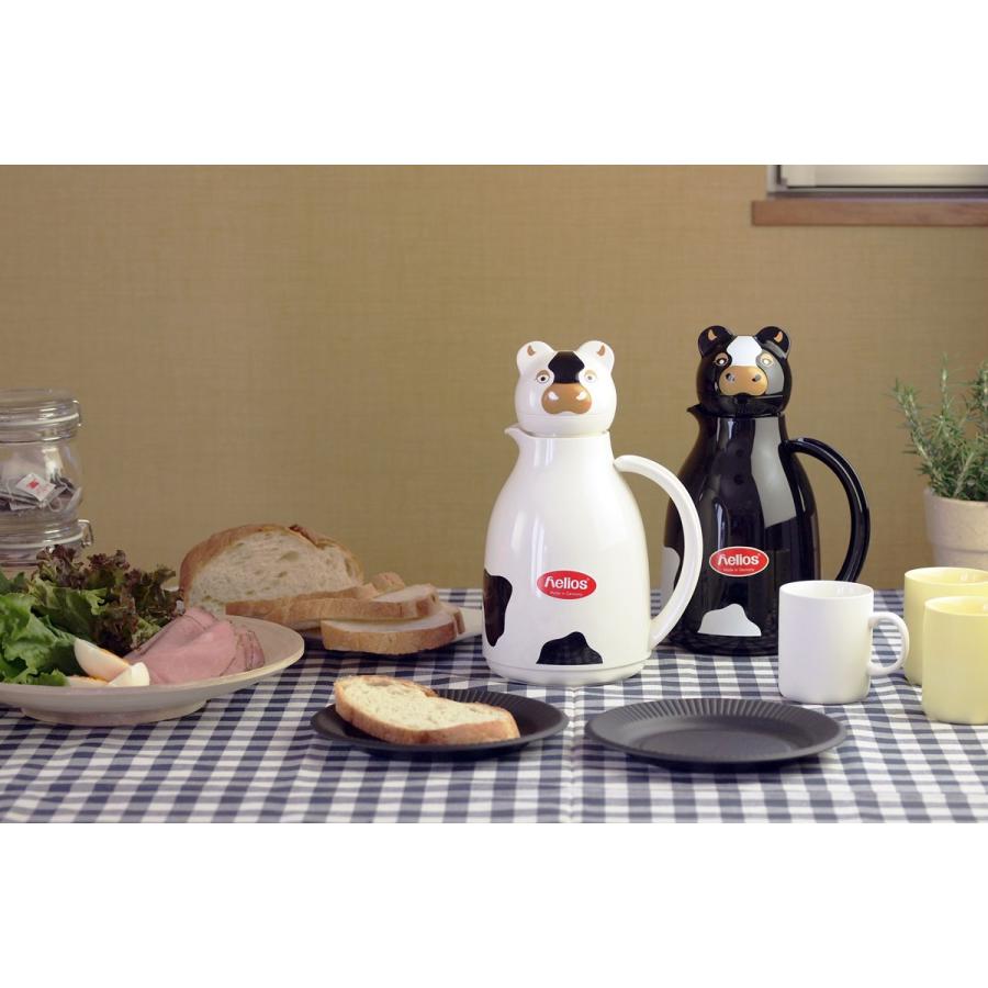 魔法瓶 helios サーモカウ 1000ml ポット 卓上魔法瓶 ヘリオス Thermo Cow ブラック |  | 01