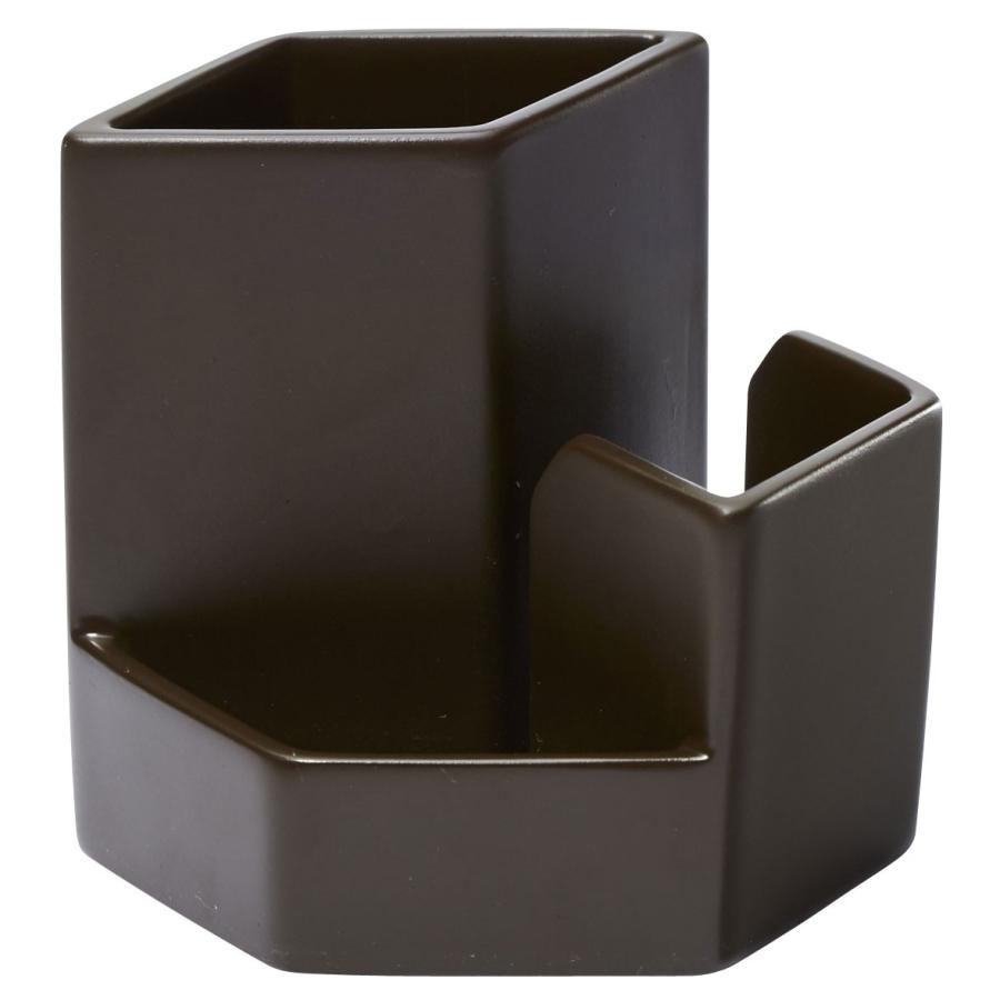 リモコンスタンド ideaco ロッカ マルチスタンド ペンスタンド イデアコ Rokka マットブラウン | 