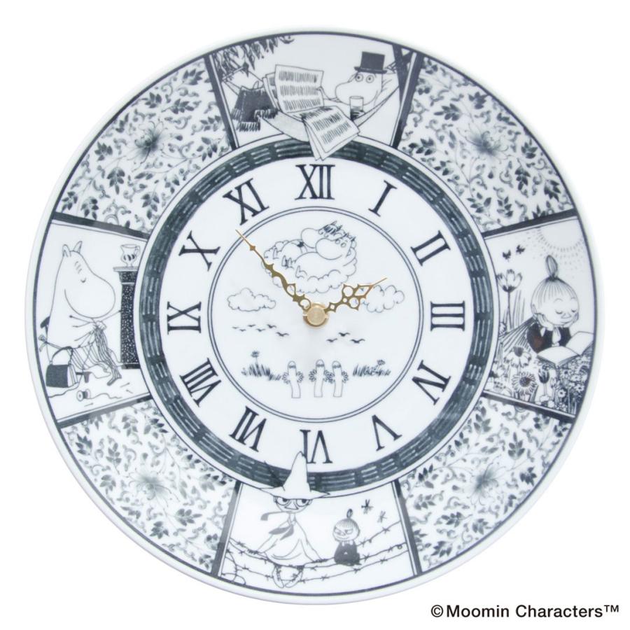 ムーミン amabro 染付 クロック 掛け時計 アマブロ MOOMIN SOMETSUKE CLOCK ブラック | 