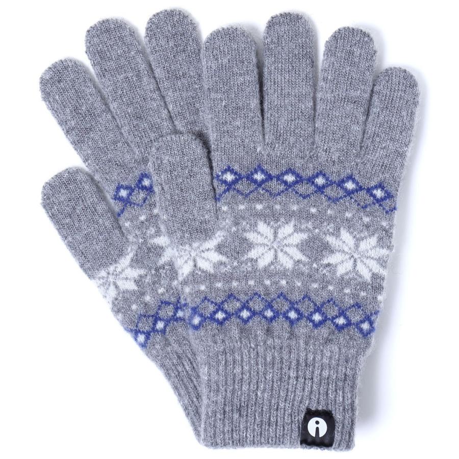 手袋 iTouch Gloves Patterns S アイタッチグローブ パターン Sサイズ レディース ジャカード グレー | 