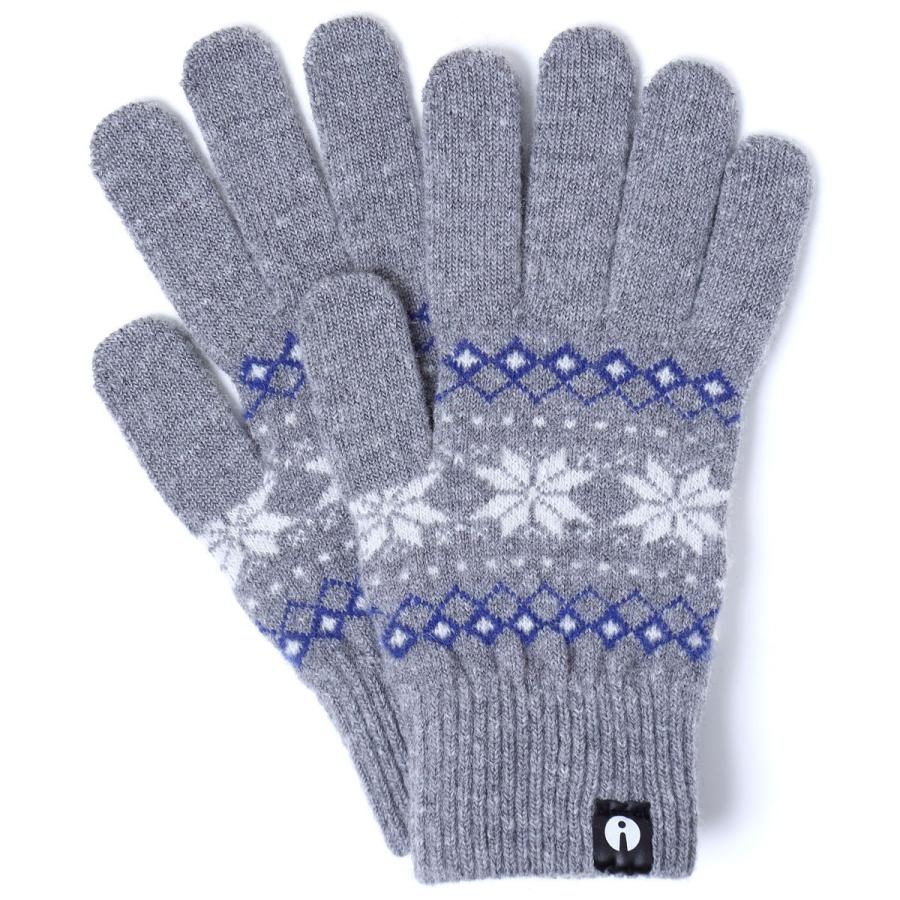 手袋 iTouch Gloves Patterns L アイタッチグローブ パターン Lサイズ メンズ ジャカード グレー | 