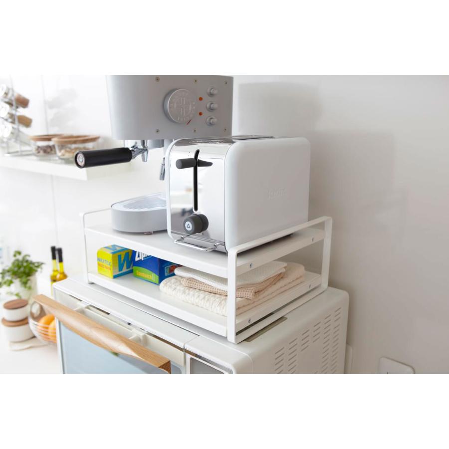 キッチン収納 山崎実業 正規品 TOWER タワー レンジ上ラック 収納ラック  ホワイト | tower | 02