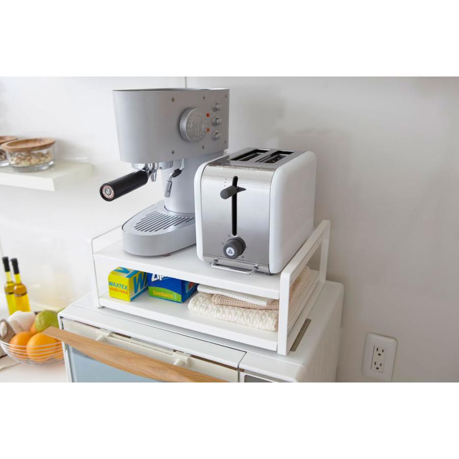 キッチン収納 山崎実業 正規品 TOWER タワー レンジ上ラック 収納ラック  ホワイト | tower | 03