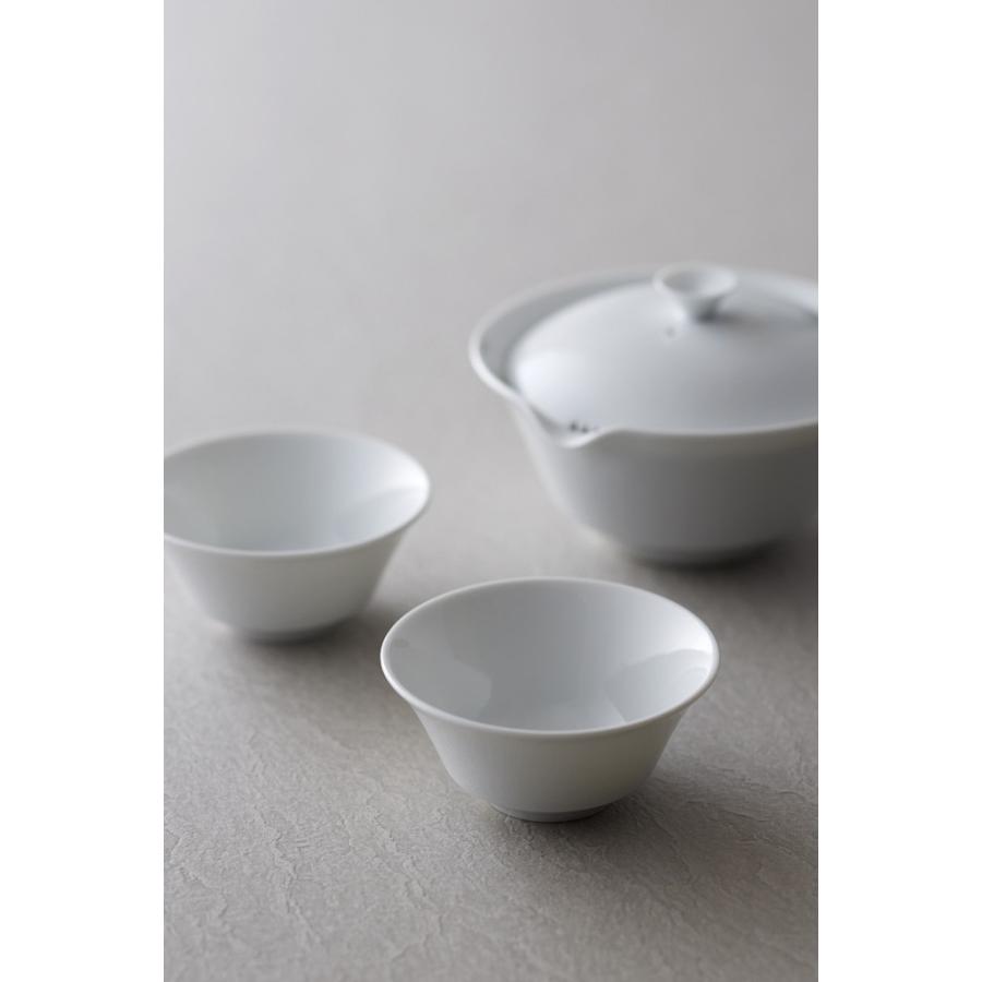 急須 WDH 宝瓶と湯呑み2個セット ダブリューディーエイチ 波佐見焼 白磁 |  | 01