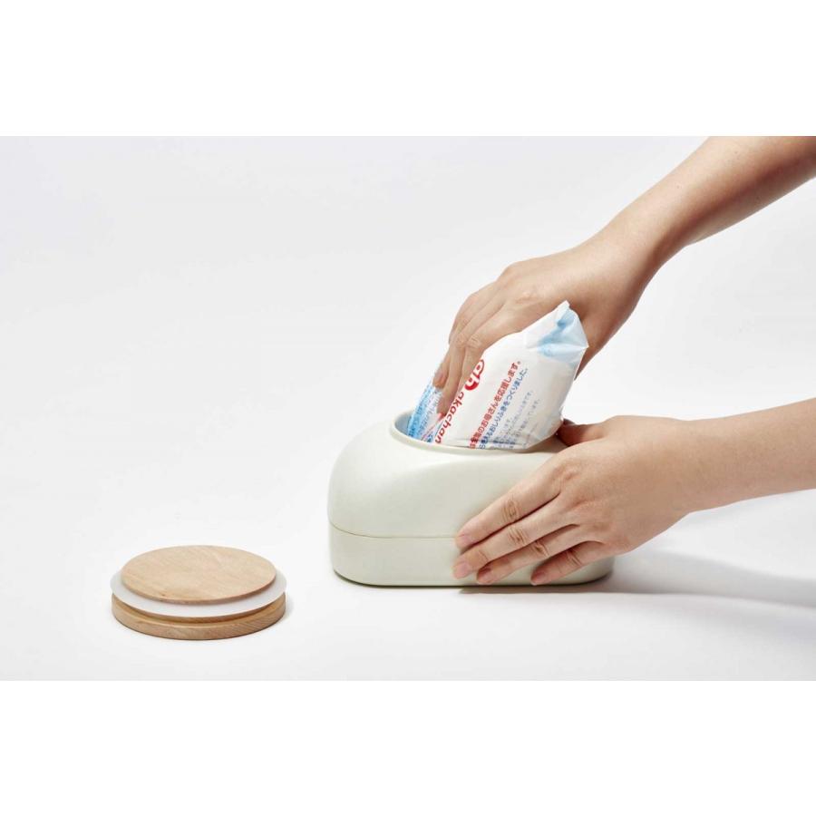 ウェットシートケース ideaco モチパパス おしゃれ イデアコ Mochi Papas マットサンドホワイト |  | 03