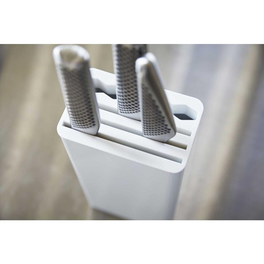 包丁スタンド 山崎実業 TOWER キッチンナイフ＆ハサミスタンド おしゃれ YAMAZAKI タワー ホワイト |  | 03