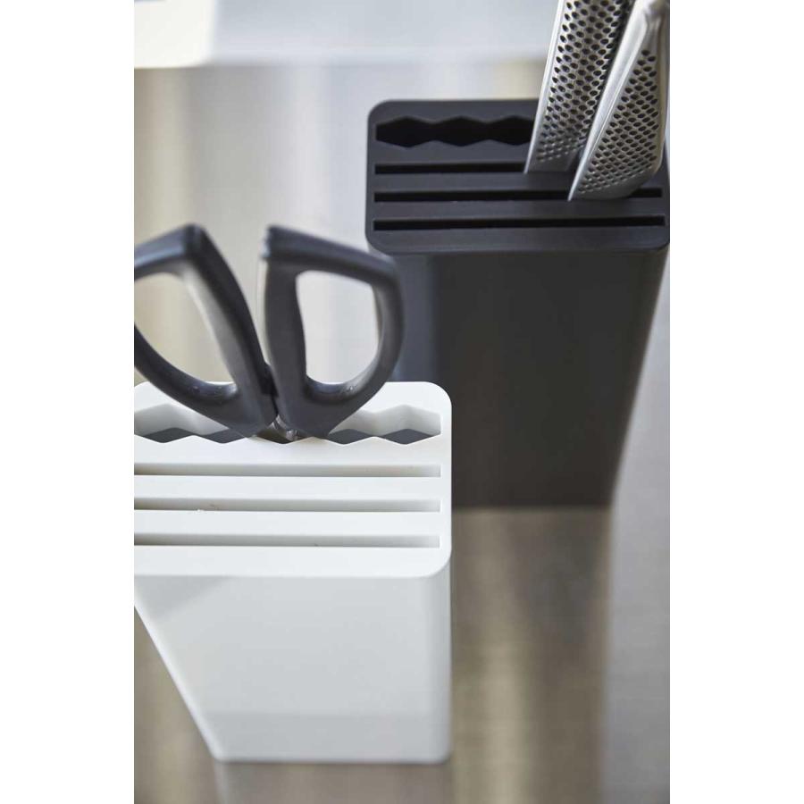 包丁スタンド 山崎実業 TOWER キッチンナイフ＆ハサミスタンド おしゃれ YAMAZAKI タワー ホワイト |  | 04