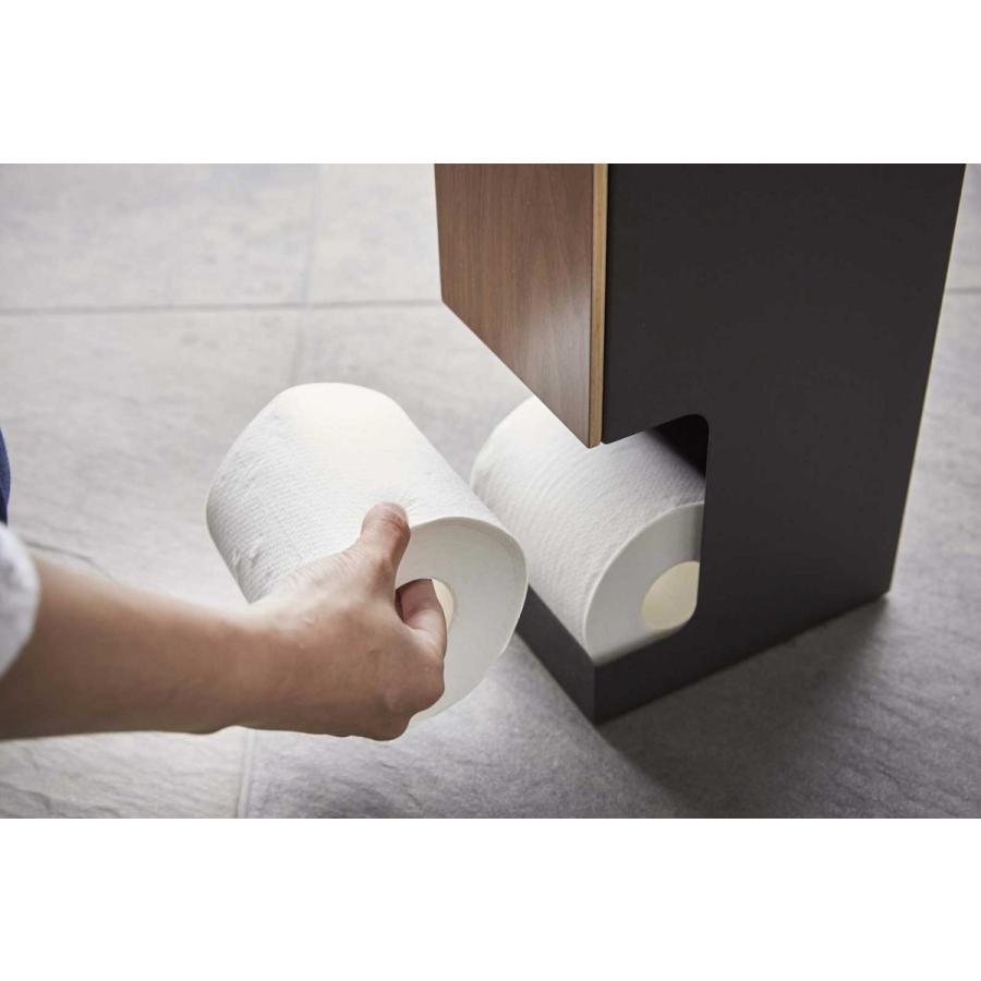 収納ラック 山崎実業 Rin トイレットペーパーストッカー おしゃれ Yamazaki リン 8ロール ブラック Back 通販 Yahoo ショッピング