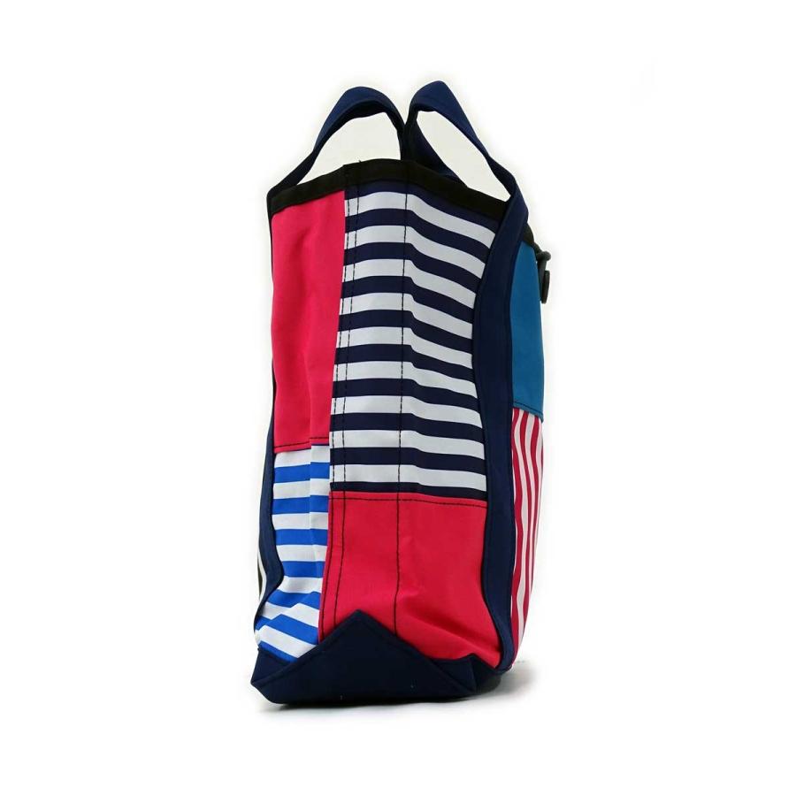 トートバッグ +RING 撥水トートバッグ Mサイズ おしゃれ プラスリング レディーストート Sr.109 ストライプ ブルー ピンク |  | 02