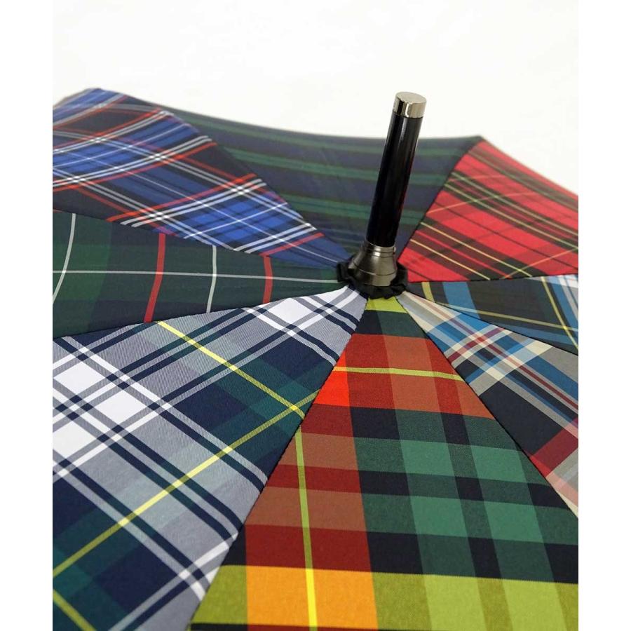 傘 +RING coco 65cm メンズ おしゃれ プラスリング 長傘 男性用 T612 タータンチェック |  | 02