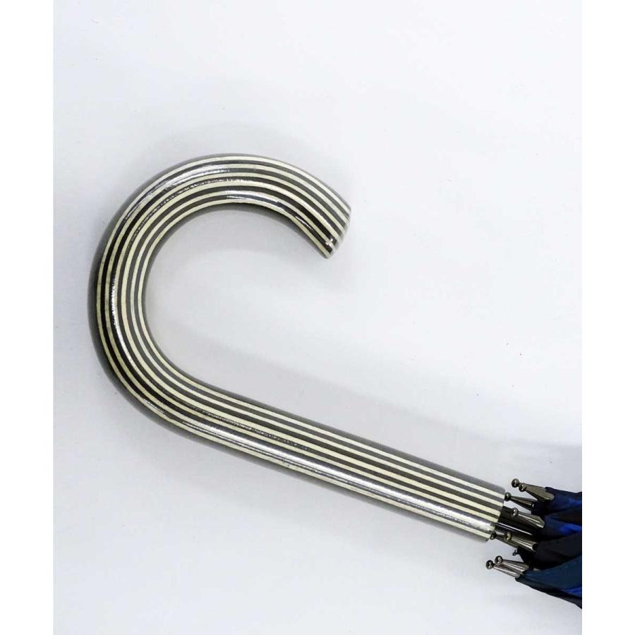 傘 +RING coco 65cm メンズ おしゃれ プラスリング 長傘 男性用 T522 ギンガムチェック ネイビー ブルー |  | 05