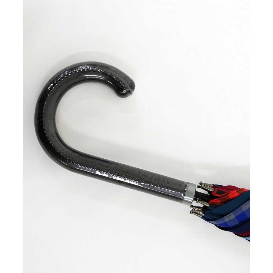 傘 +RING coco 65cm メンズ おしゃれ プラスリング 長傘 男性用 T281 ギンガムチェック オレンジ ブルー |  | 05