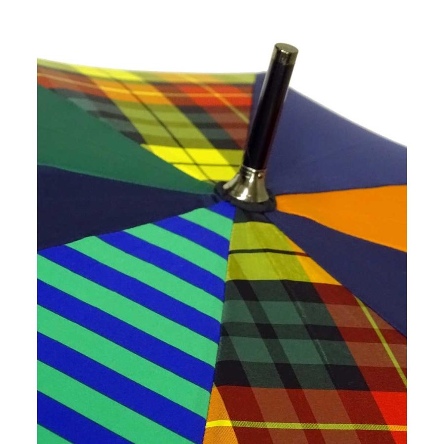 傘 +RING coco 65cm メンズ おしゃれ プラスリング 長傘 男性用 T284 タータンチェック グリーン オレンジ |  | 02