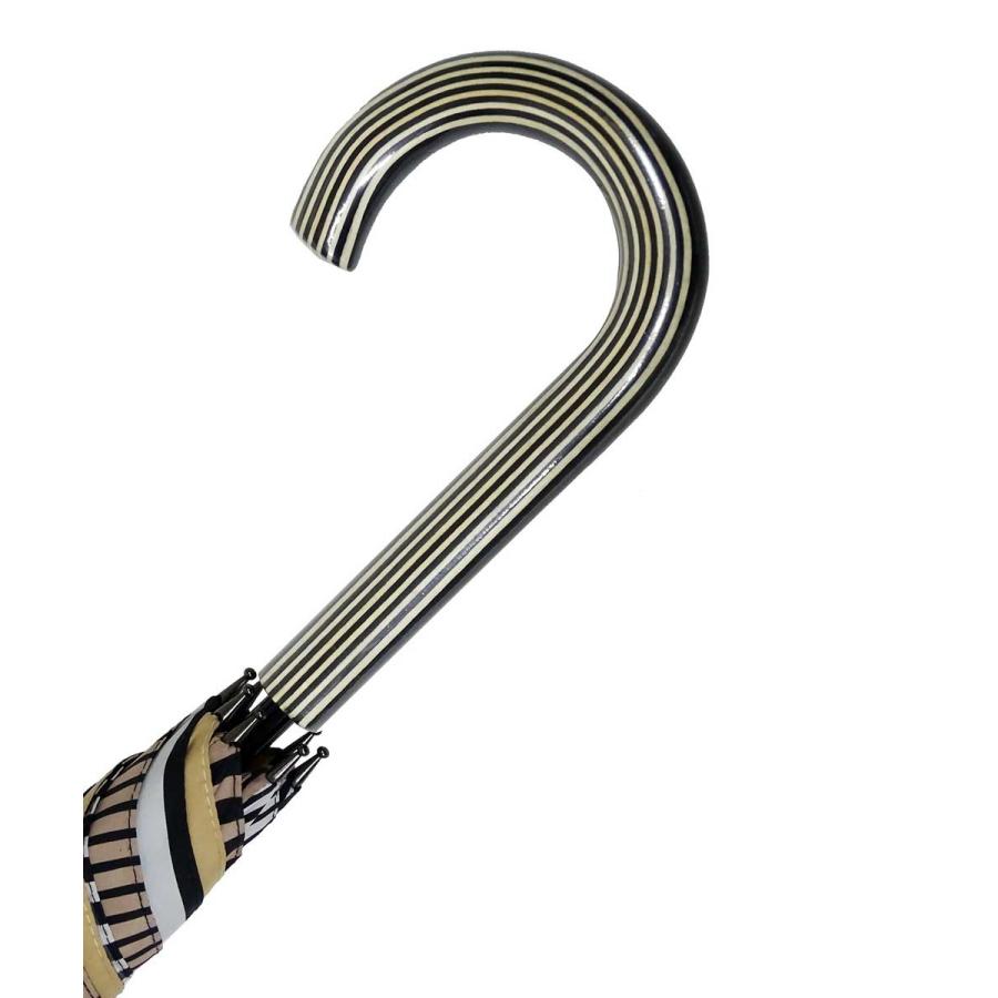 傘 +RING coco 65cm メンズ おしゃれ プラスリング 長傘 男性用 T531 ストライプ ブラック グレー |  | 05