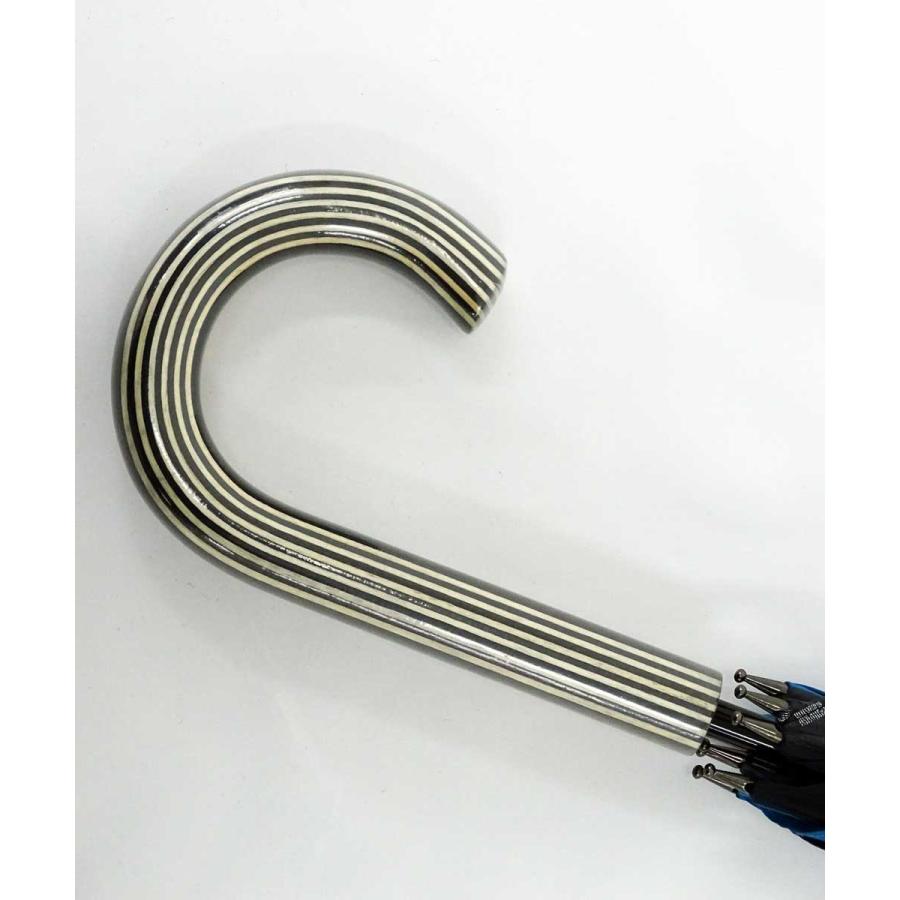 傘 +RING coco 65cm メンズ おしゃれ プラスリング 長傘 男性用 T527 ギンガムチェック ブルー グレー |  | 05