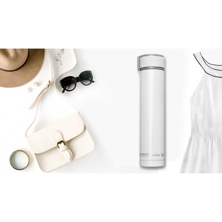水筒 asobu ファッションボトル SKINNY MINI 230ml ステンレスボトル 直飲み 保温保冷 真空断熱 おしゃれ アソブ ウォーターボトル スキニーミニ ホワイト |  | 01