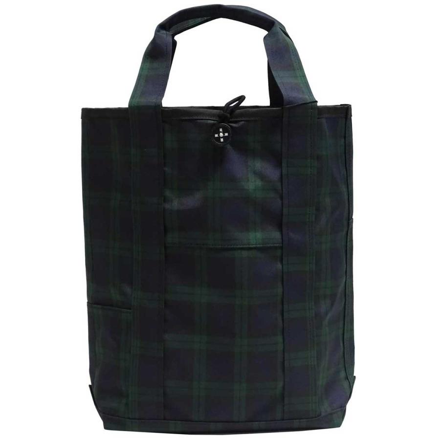 トートバッグ +RING 撥水トートバッグ TALLサイズ レディーストート メンズ 男女兼用 おしゃれ プラスリング 縦長トート Sr.159 ブラックウォッチ | 