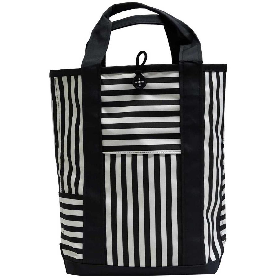 トートバッグ +RING 撥水トートバッグ TALLサイズ レディーストート メンズ 男女兼用 おしゃれ プラスリング 縦長トート Sr.160 ストライプ | 