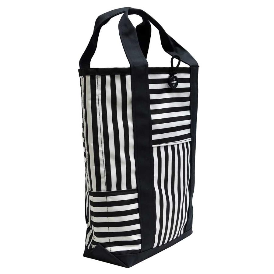 トートバッグ +RING 撥水トートバッグ TALLサイズ レディーストート メンズ 男女兼用 おしゃれ プラスリング 縦長トート Sr.160 ストライプ |  | 02