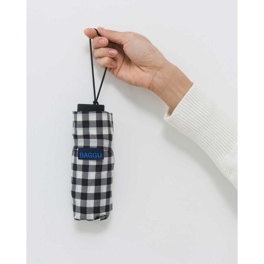 折りたたみ傘 BAGGU UMBRELLA レディース かさ 軽量コンパクト！ おしゃれ！ バグゥ 正規品 折傘 女性用 ギンガムブラック | BAGGU | 03