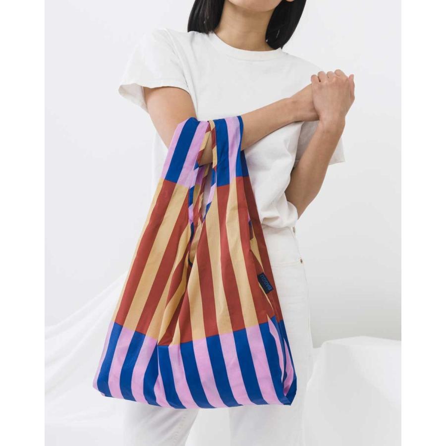 BAGGU スタンダード エコバッグ コバルト　ジェイド　ストライプ　ボーダー エコバッグ BAGGU STANDARD スタンダードバグゥ バグー