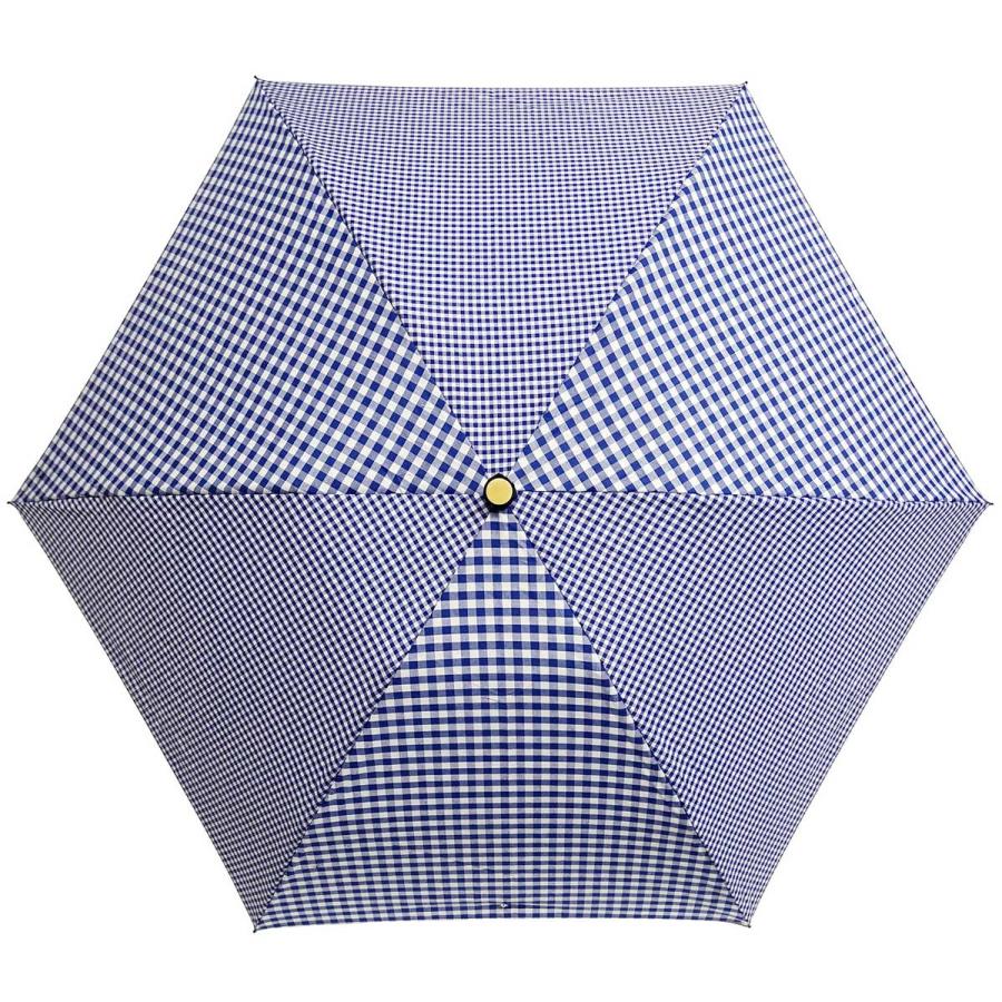 晴雨兼用傘 +RING coco 50cm 折りたたみ傘 レディース 折り畳み傘 日傘 雨傘 おしゃれ プラスリング 折傘 女性用 T668 ギンガムブルー | 
