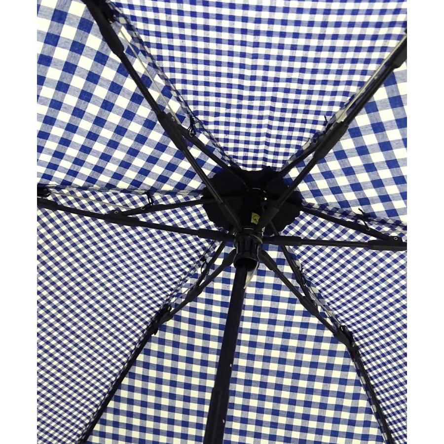 晴雨兼用傘 +RING coco 50cm 折りたたみ傘 レディース 折り畳み傘 日傘 雨傘 おしゃれ プラスリング 折傘 女性用 T668 ギンガムブルー |  | 03