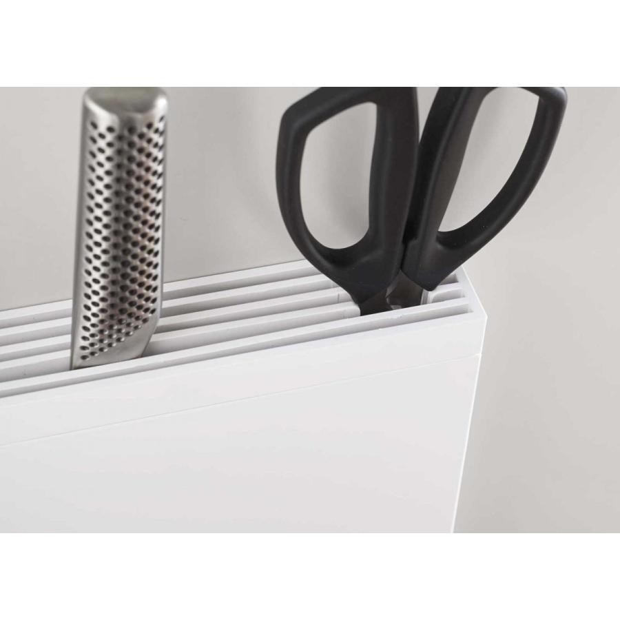 包丁スタンド 山崎実業 TOWER 包丁＆キッチンばさみ差し シンプルでおしゃれ！ YAMAZAKI タワー ホワイト |  | 02