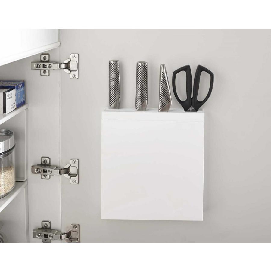 包丁スタンド 山崎実業 TOWER 包丁＆キッチンばさみ差し シンプルでおしゃれ！ YAMAZAKI タワー ホワイト |  | 04